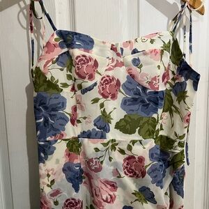 SHEIN Floral Print Dress - Pink, Blue, Green